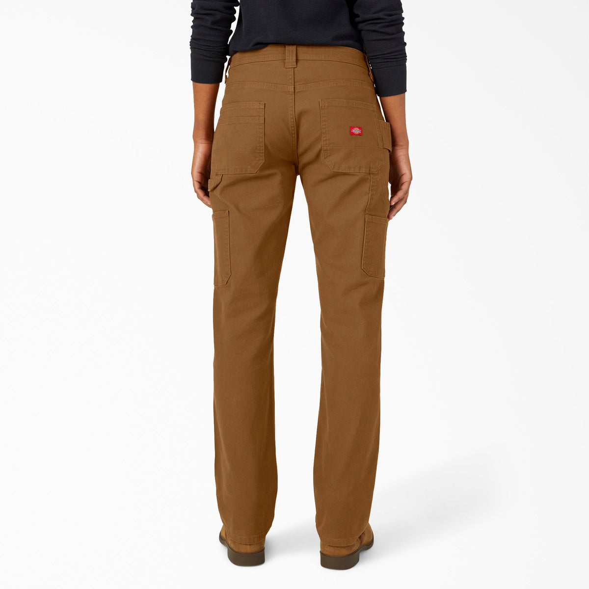 Women's FLEX Relaxed Straight Fit Duck Carpenter Pants - Rinsed Brown Duck (RBD)