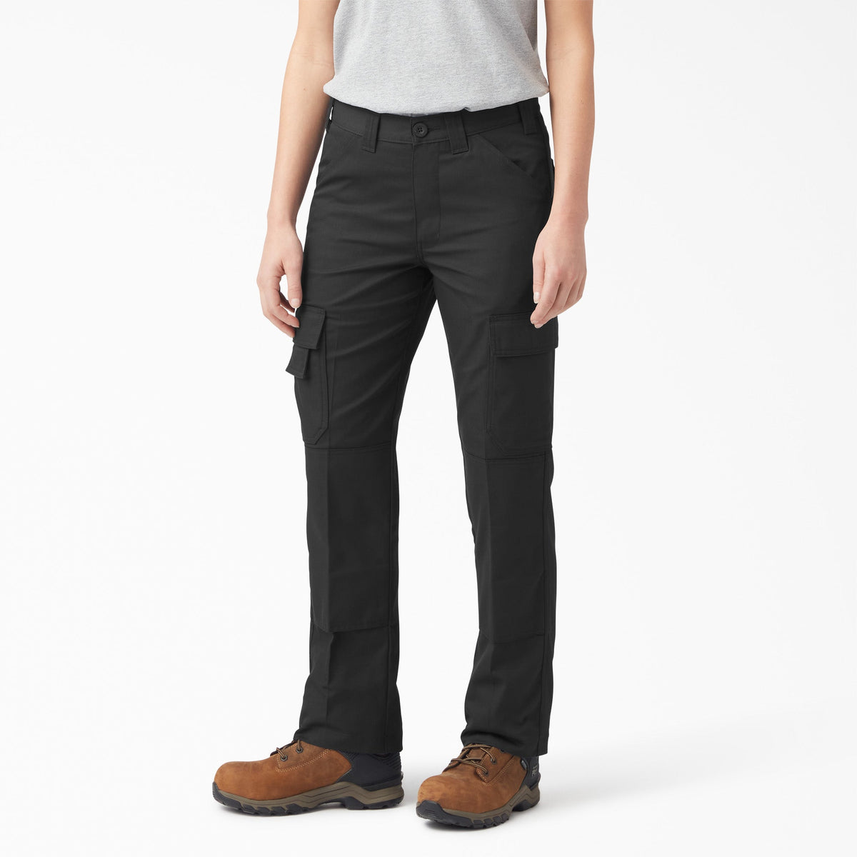 Women's FLEX Regular Fit Cargo Pants - Black (BK)