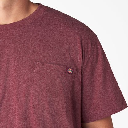 Heavyweight Heathered Short Sleeve Pocket T-Shirt - Burgundy Heather (BYD)