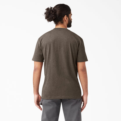 Heavyweight Heathered Short Sleeve Pocket T-Shirt - Chocolate Heather (CTH)