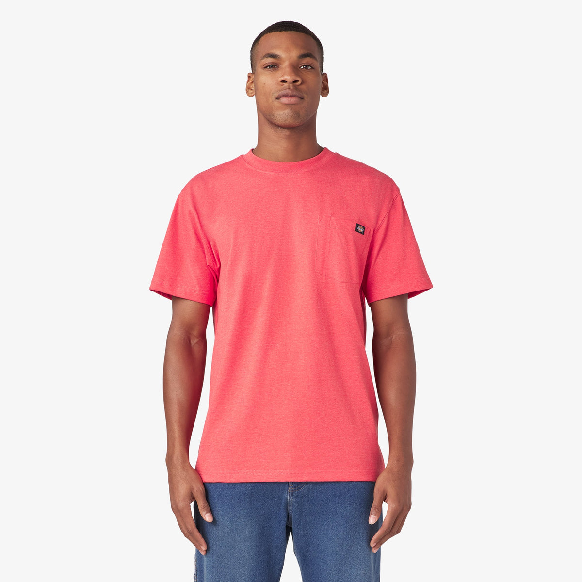 Heavyweight Heathered Short Sleeve Pocket T-Shirt - Coral Reef Heather (FCH)