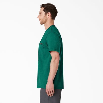 Heavyweight Heathered Short Sleeve Pocket T-Shirt - Green Heather (GSH)