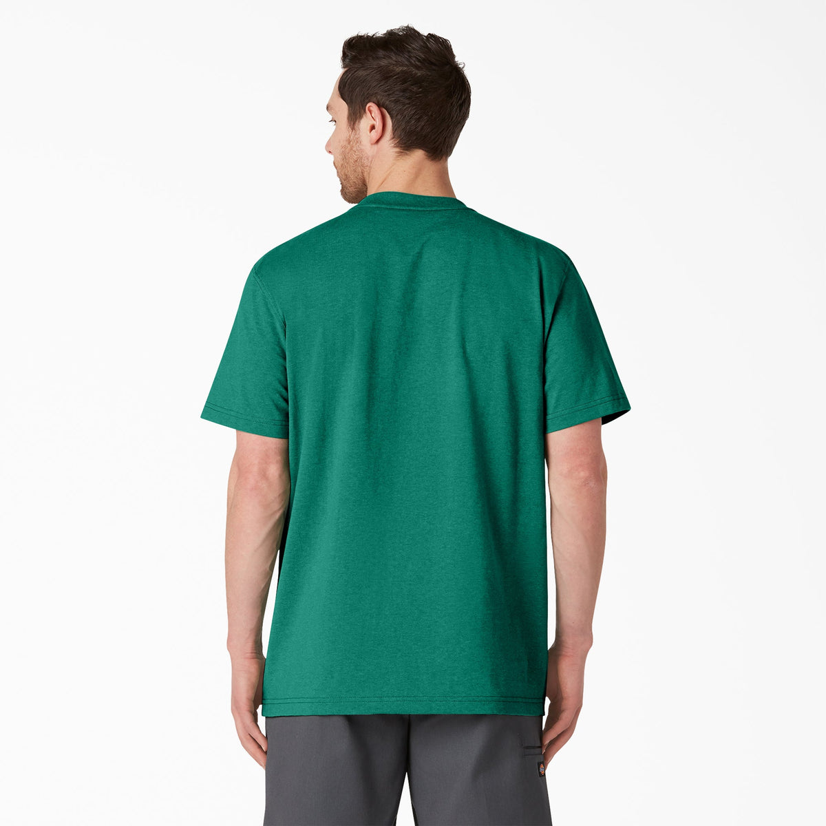 Heavyweight Heathered Short Sleeve Pocket T-Shirt - Green Heather (GSH)