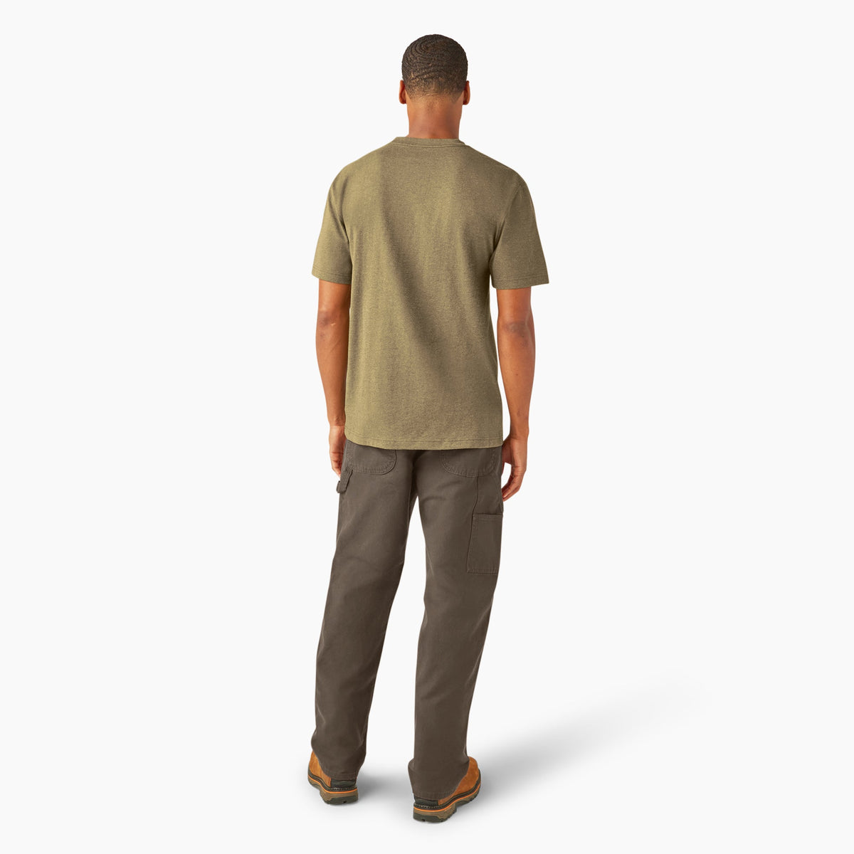 Heavyweight Heathered Short Sleeve Pocket T-Shirt - Sphagnum Heather (J89)