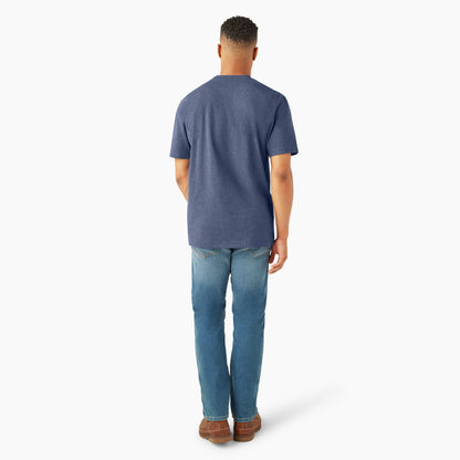 Heavyweight Heathered Short Sleeve Pocket T-Shirt - Dark Denim Heather (J90)