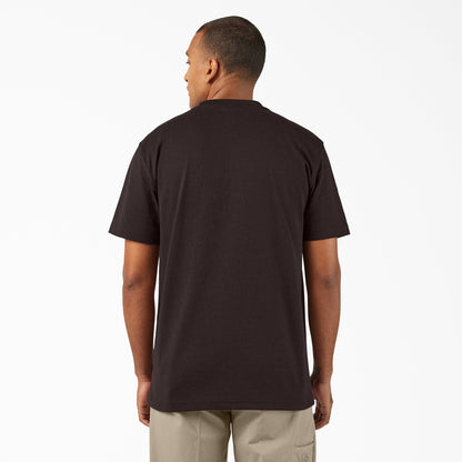 Heavyweight Heathered Short Sleeve Pocket T-Shirt - Dark Brown Heather (L03)