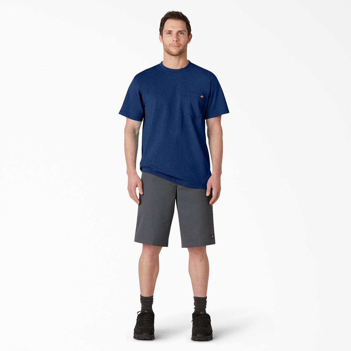 Heavyweight Heathered Short Sleeve Pocket T-Shirt - Limoges Blue Heather (OIH)