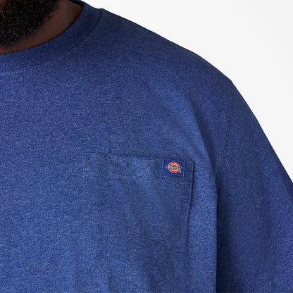 Heavyweight Heathered Short Sleeve Pocket T-Shirt - Limoges Blue Heather (OIH)