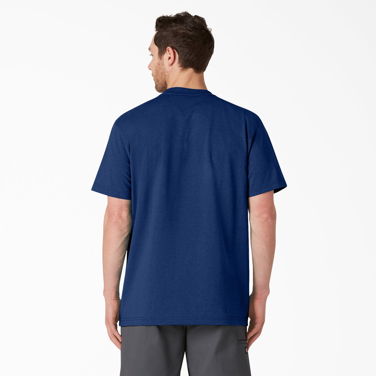 Heavyweight Heathered Short Sleeve Pocket T-Shirt - Limoges Blue Heather (OIH)