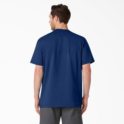 Heavyweight Heathered Short Sleeve Pocket T-Shirt - Limoges Blue Heather (OIH)