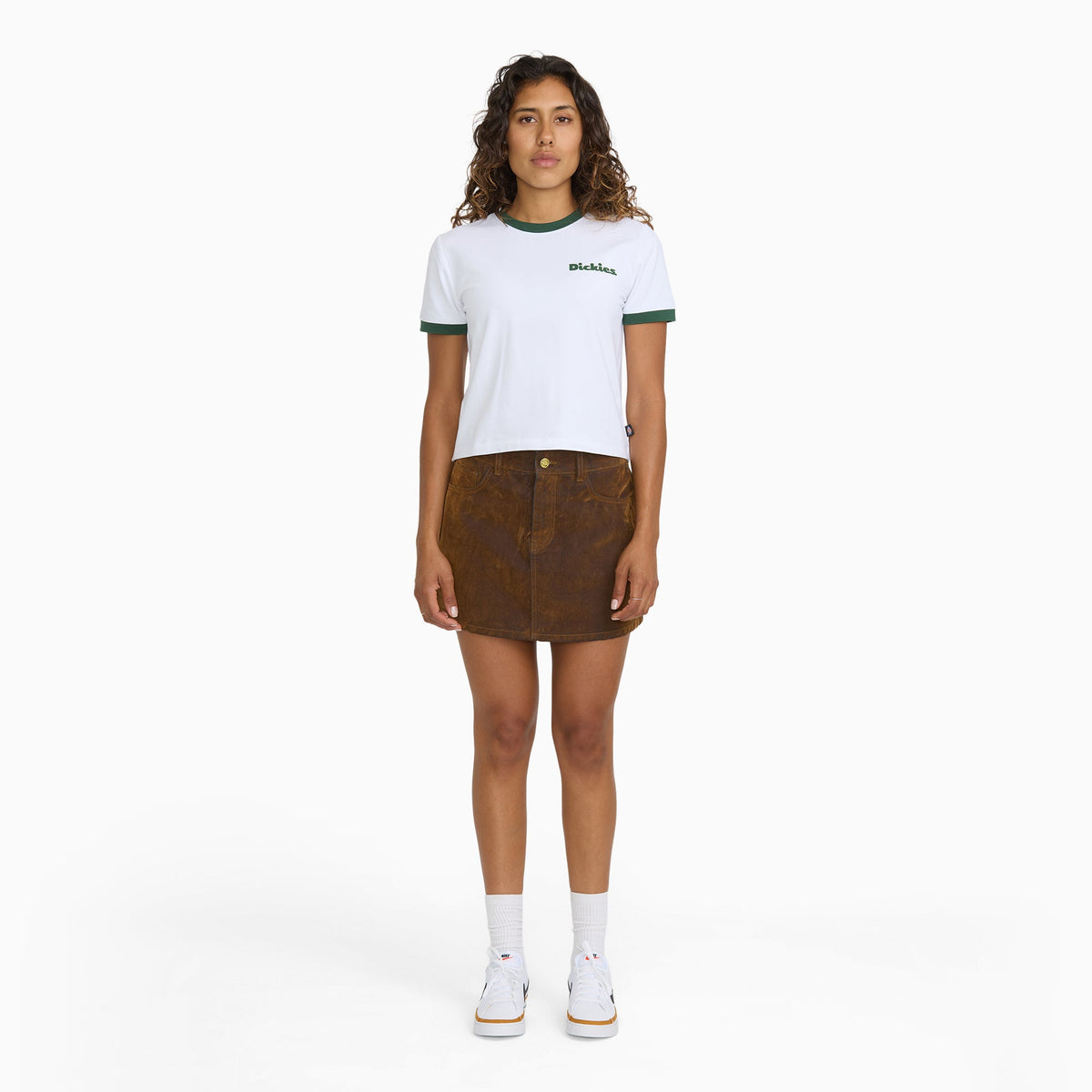 Women's Flocked Low Rise Mini Skirt - Glazed Ginger Flocked/Enzyme W (GGF)