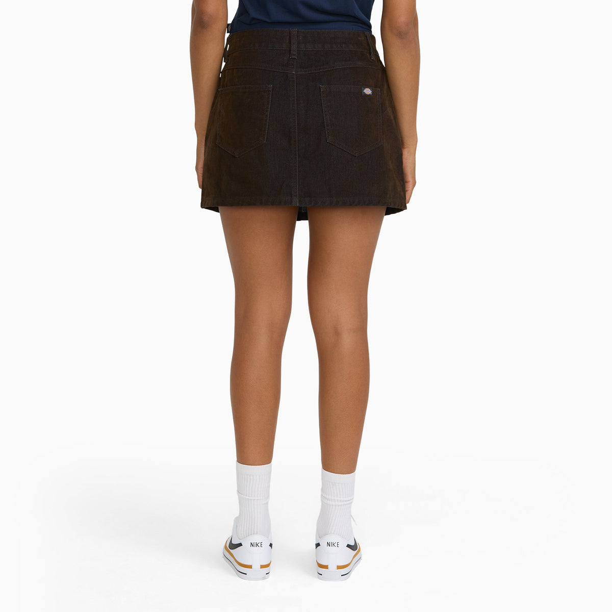 Women's Flocked Low Rise Mini Skirt - Chocolate Brown Flock/Enzyme W (CBF)