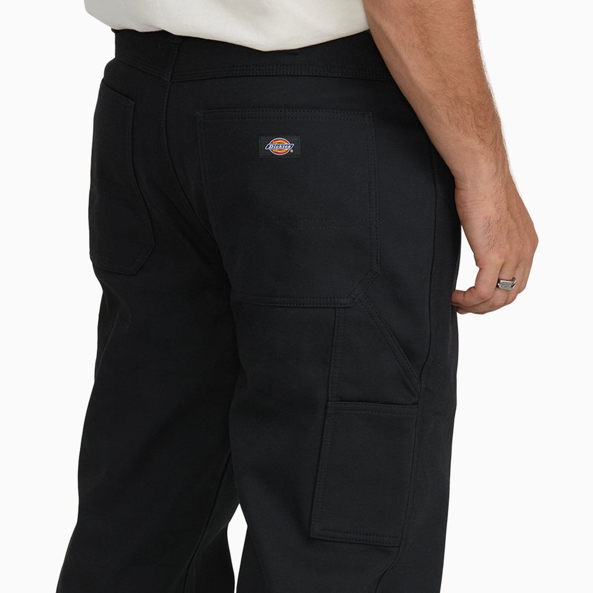 Duck Fleece Carpenter Work Pants - Black (BLK)
