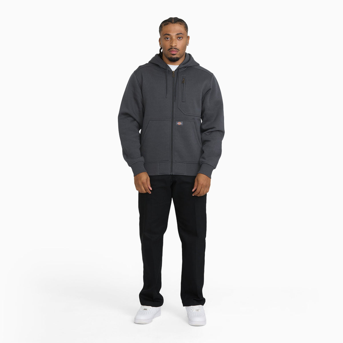Water Repellent Heavyweight Fleece Zip-Up Hoodie - Charcoal (0CH)