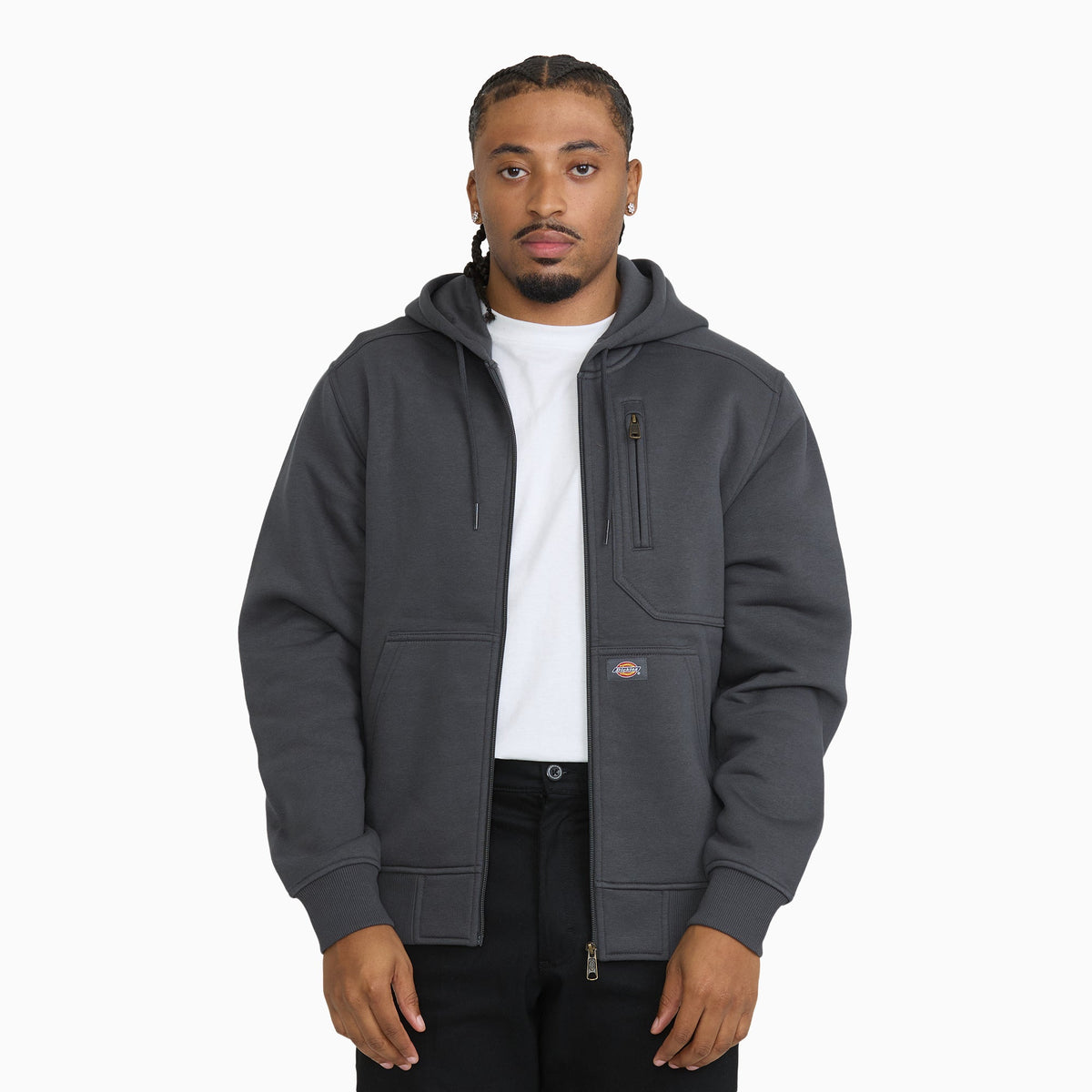 Water Repellent Heavyweight Fleece Zip-Up Hoodie - Charcoal (0CH)