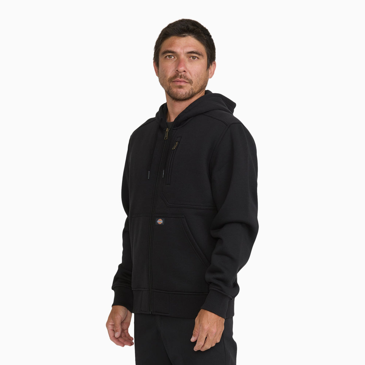 Water Repellent Heavyweight Fleece Zip-Up Hoodie - Black (BLK)