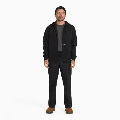 Water Repellent Heavyweight Fleece Zip-Up Hoodie - Black (BLK)