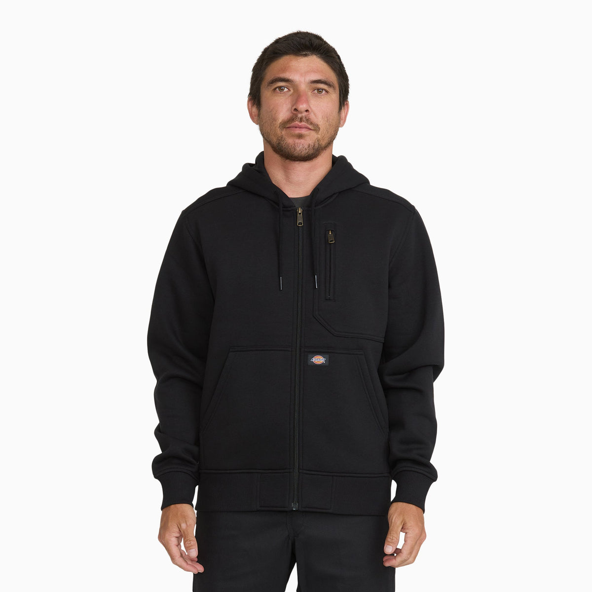 Water Repellent Heavyweight Fleece Zip-Up Hoodie - Black (BLK)