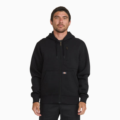 Water Repellent Heavyweight Fleece Zip-Up Hoodie - Black (BLK)